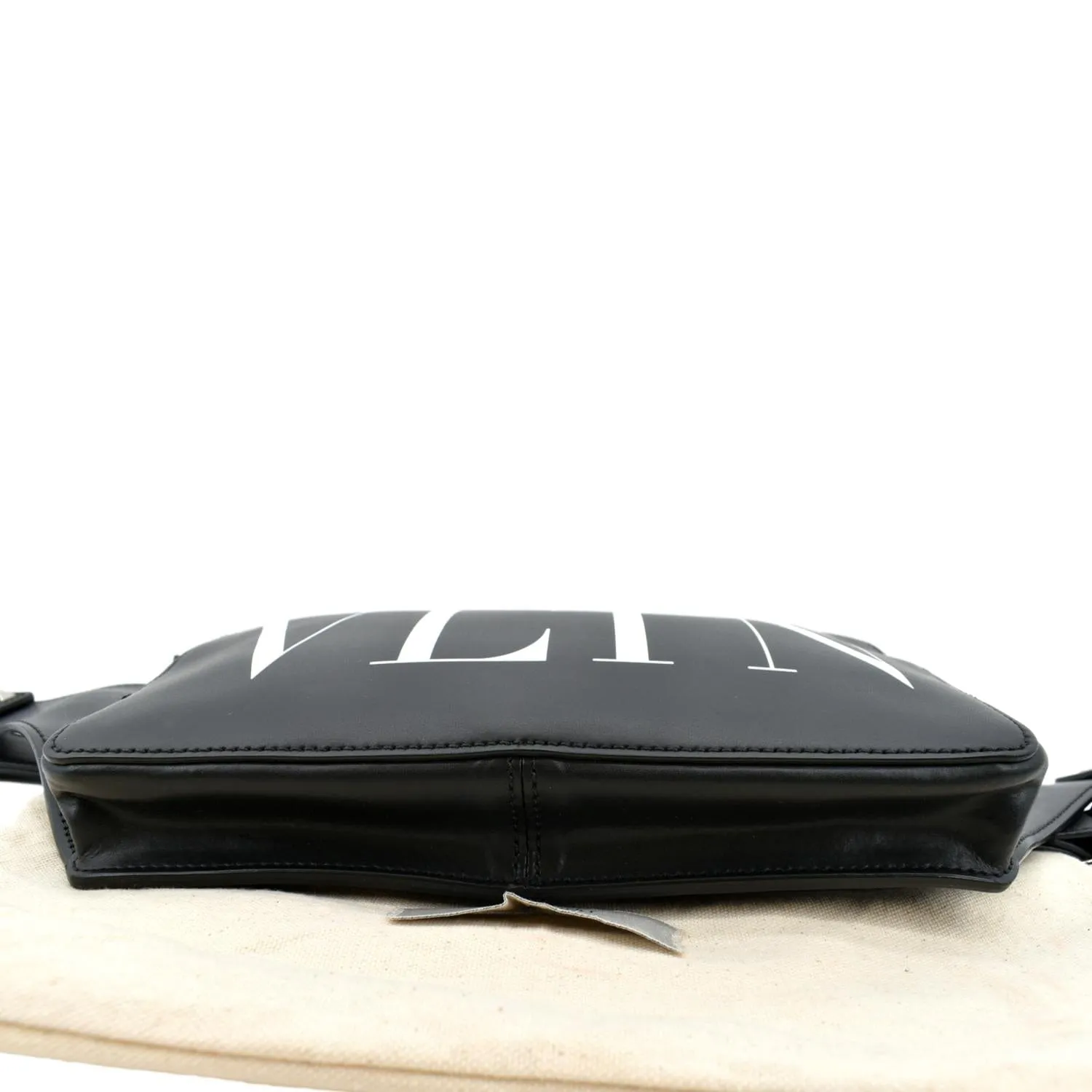 VALENTINO Garavani VLTN Calfskin Leather Belt Bag Black