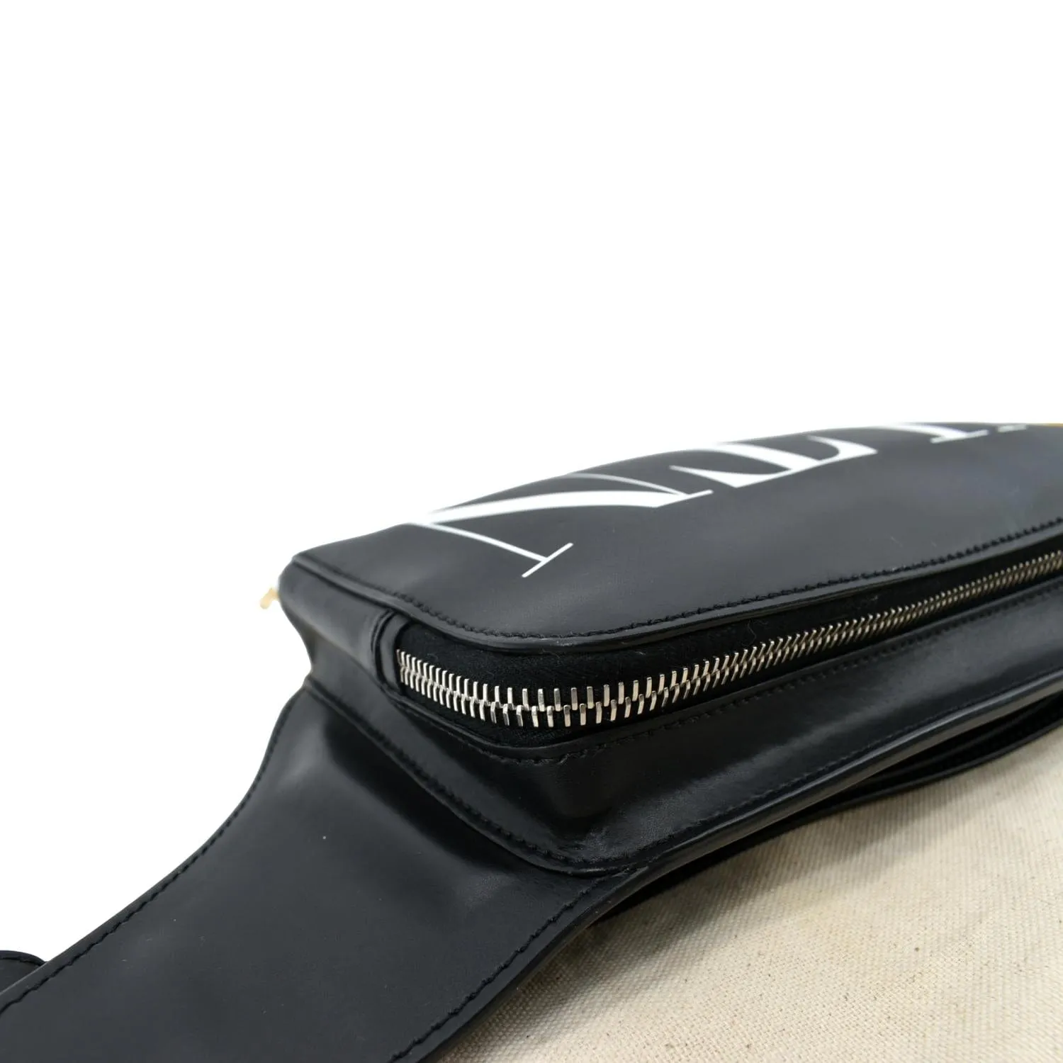 VALENTINO Garavani VLTN Calfskin Leather Belt Bag Black