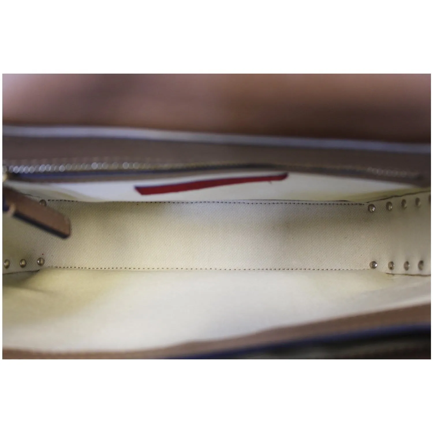 Valentino Rockstud Flap Leather Crossbody Bag Taupe