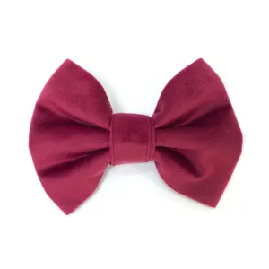 Velvet Mulberry Classic Dog Collar   Bow Tie Walk Set