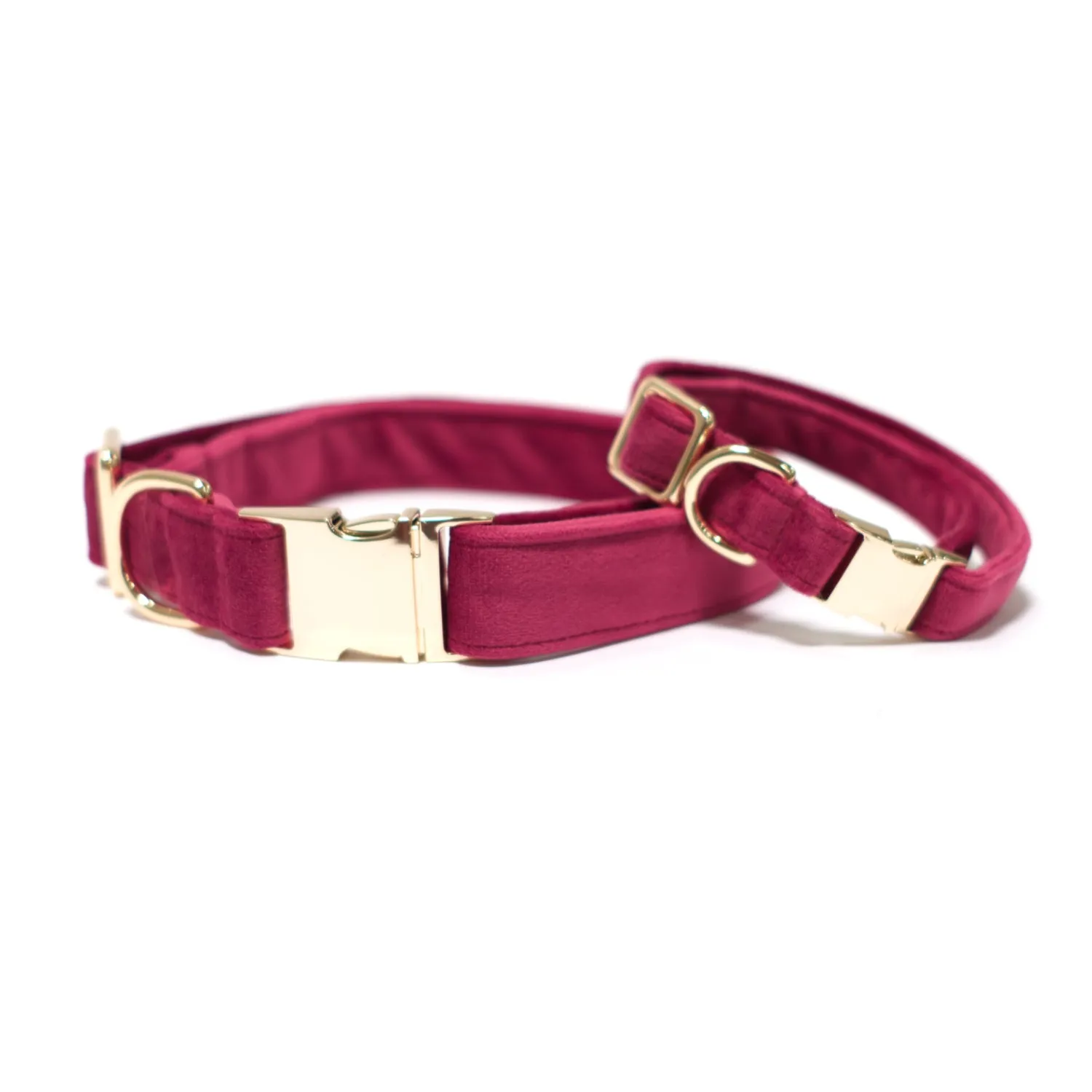 Velvet Mulberry Classic Dog Collar   Bow Tie Walk Set