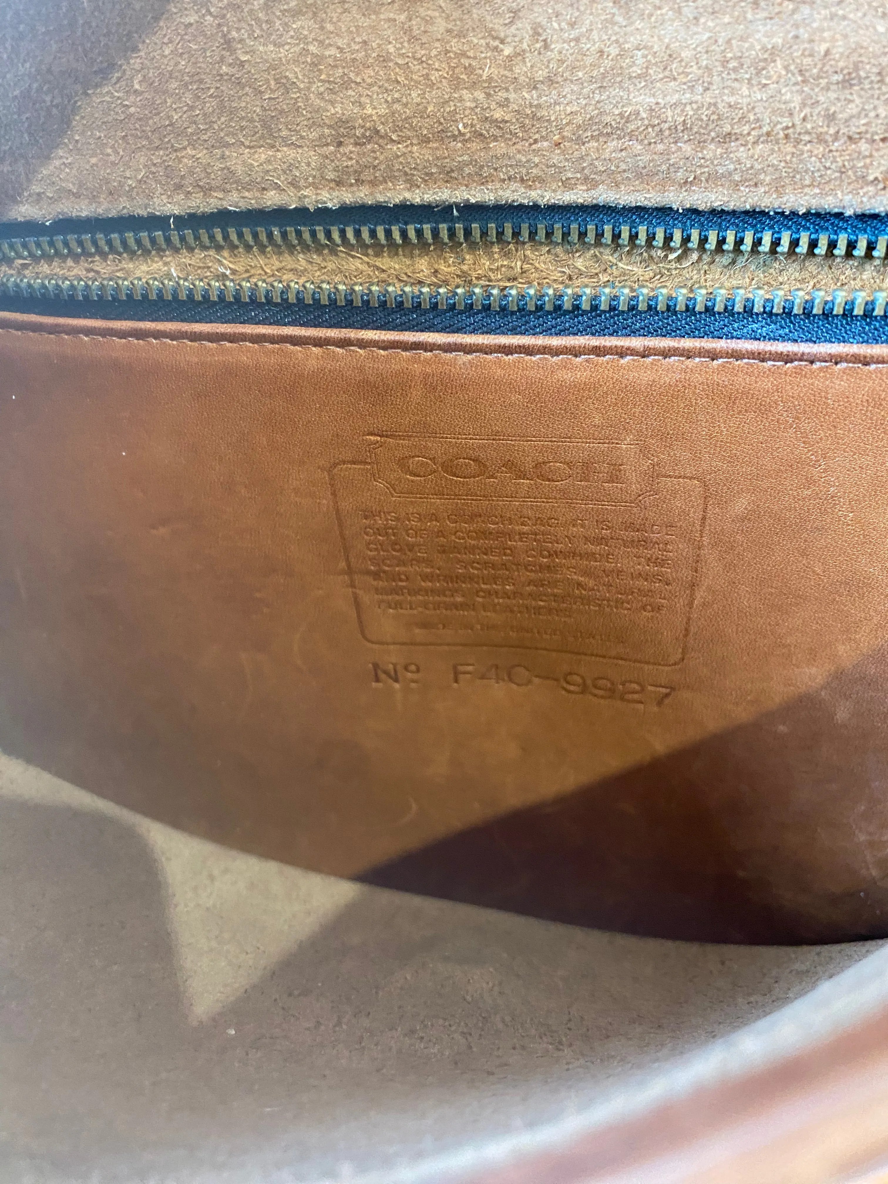 Vintage Coach Cognac Brown Satchel Bag