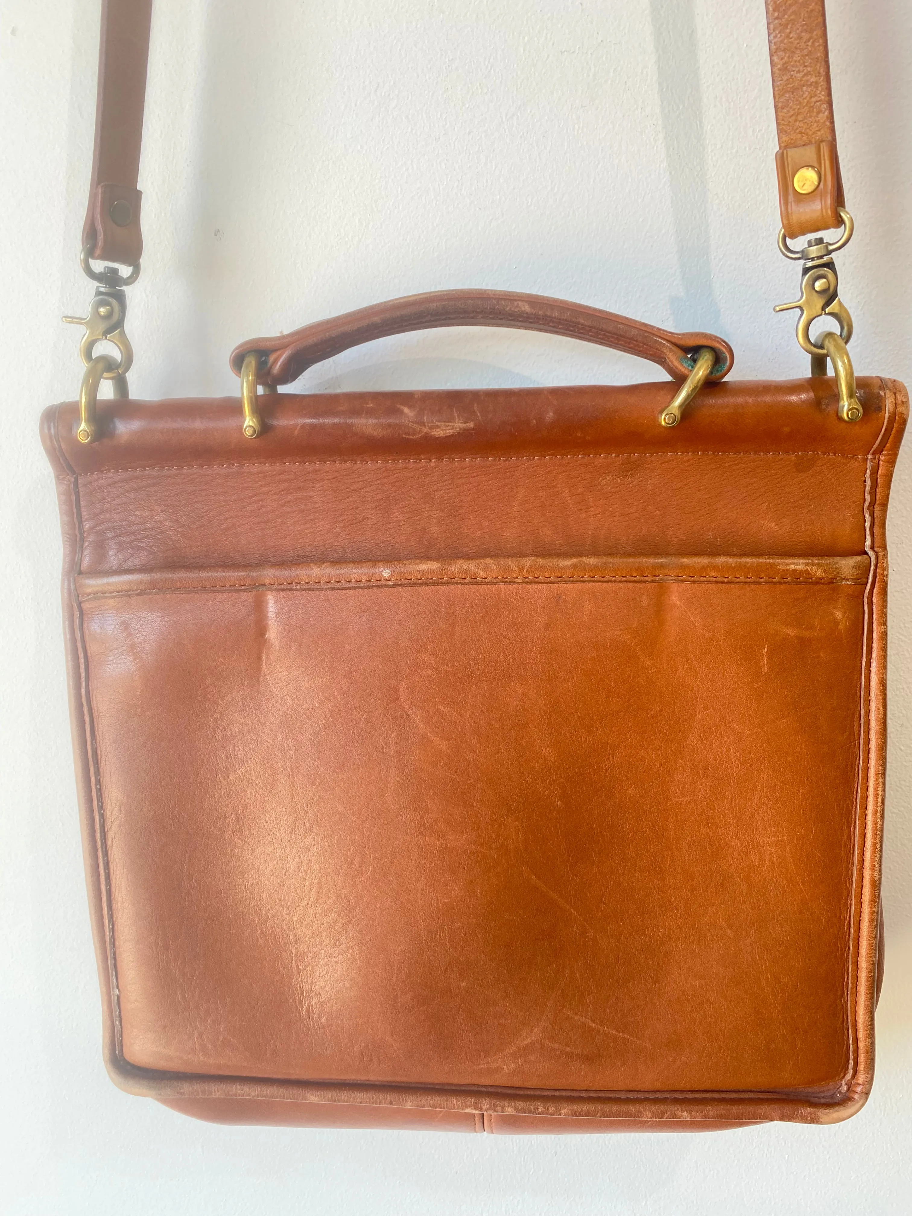 Vintage Coach Cognac Brown Satchel Bag