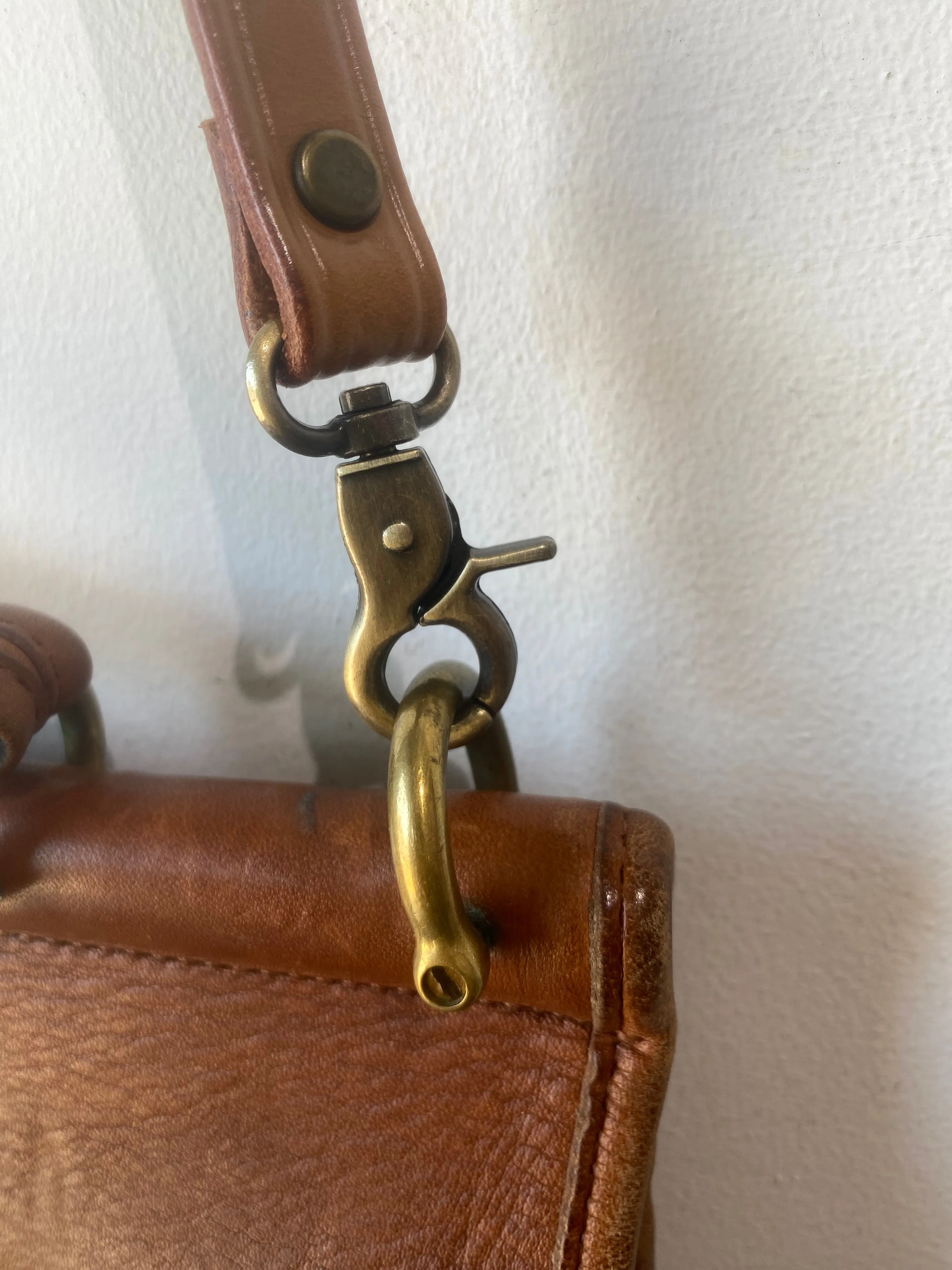 Vintage Coach Cognac Brown Satchel Bag