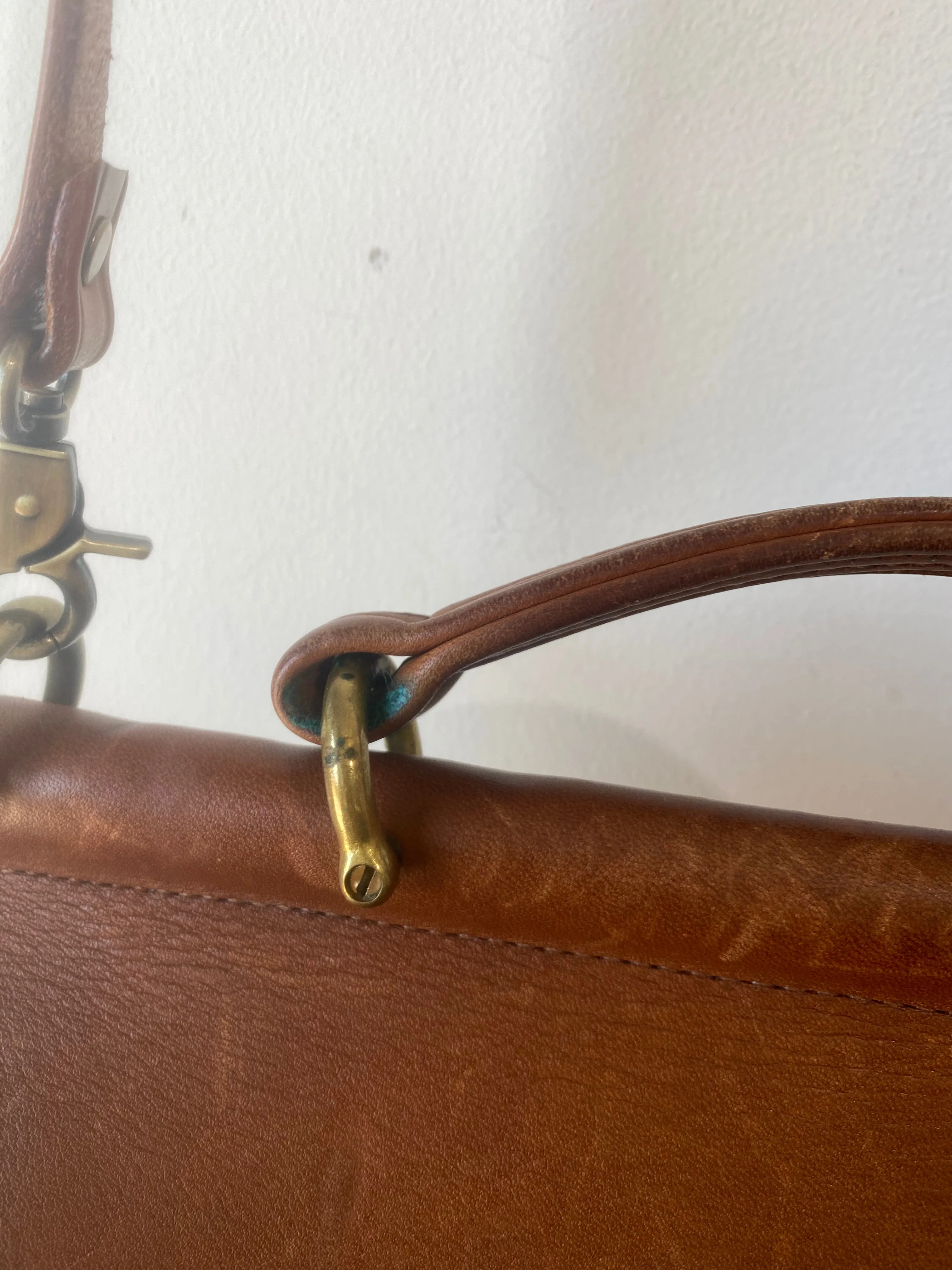 Vintage Coach Cognac Brown Satchel Bag