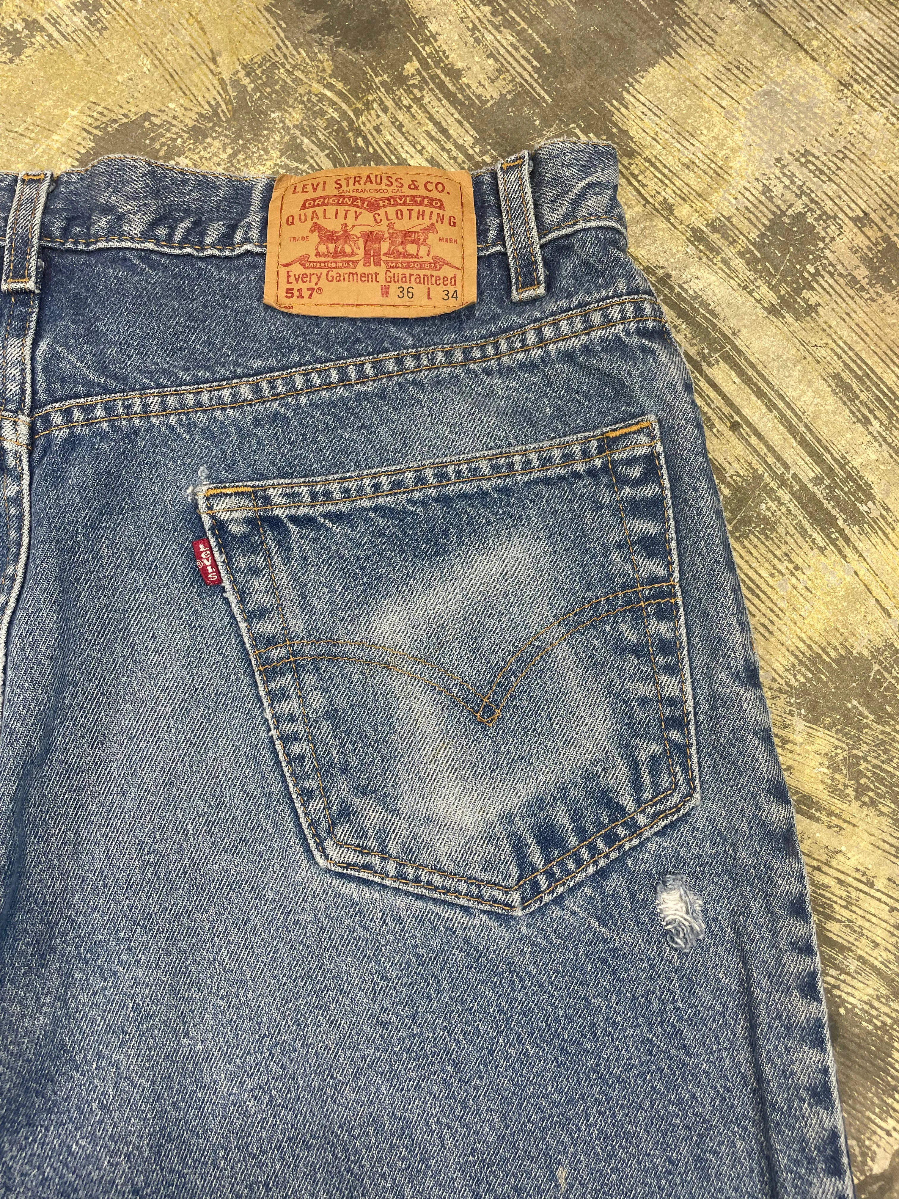 Vintage Levi 517  Premium Wash & Paint Denim Jeans (JYJ-0325)