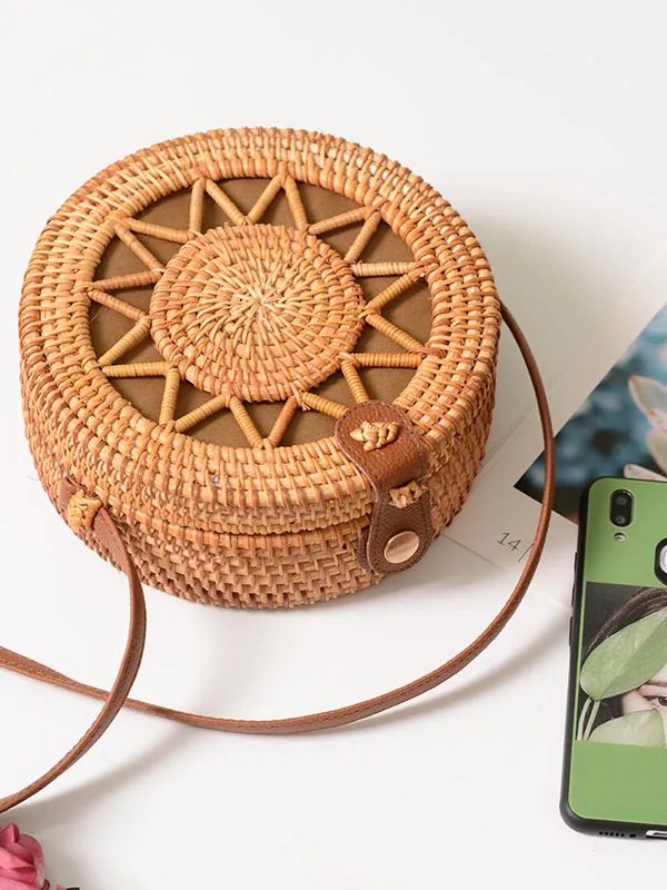 Vintage Rattan Hollow Bag