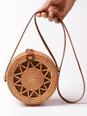 Vintage Rattan Hollow Bag