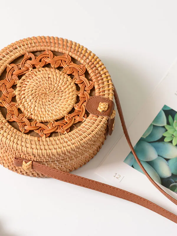 Vintage Rattan Hollow Bag