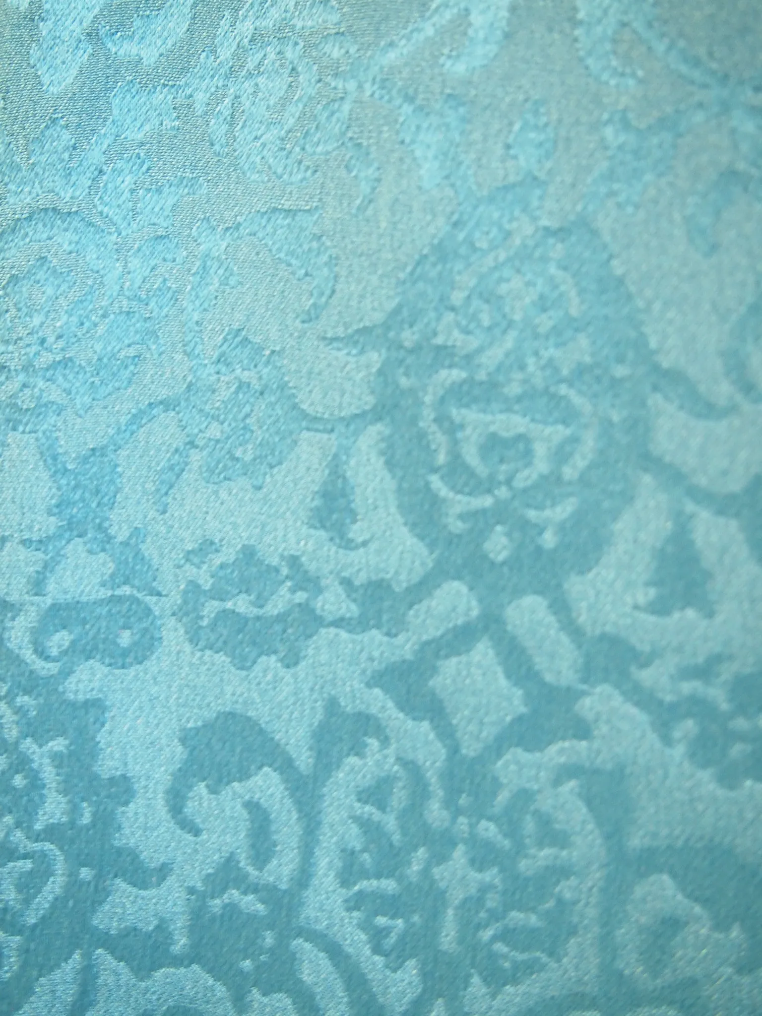 Vintage Trigere Electric Blue Jacquard Long Sleeve Dress