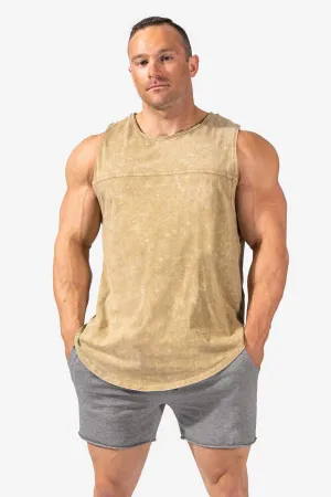 Vintage Washed Muscle Tee - Brown