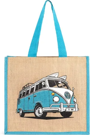 Volkswagen Jute Shopping Bag - Blue
