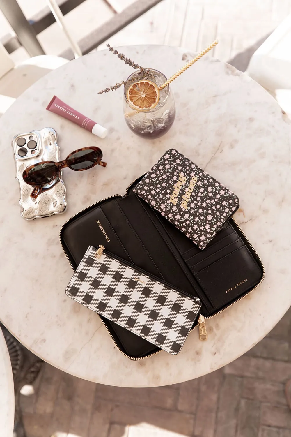 Wanderlust Travel Wallet Black