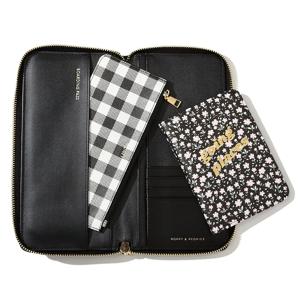 Wanderlust Travel Wallet Black