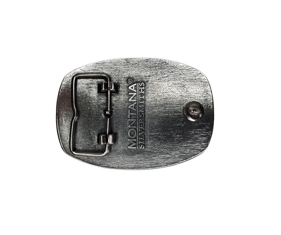 White Tailed Deer and Flag Buckle