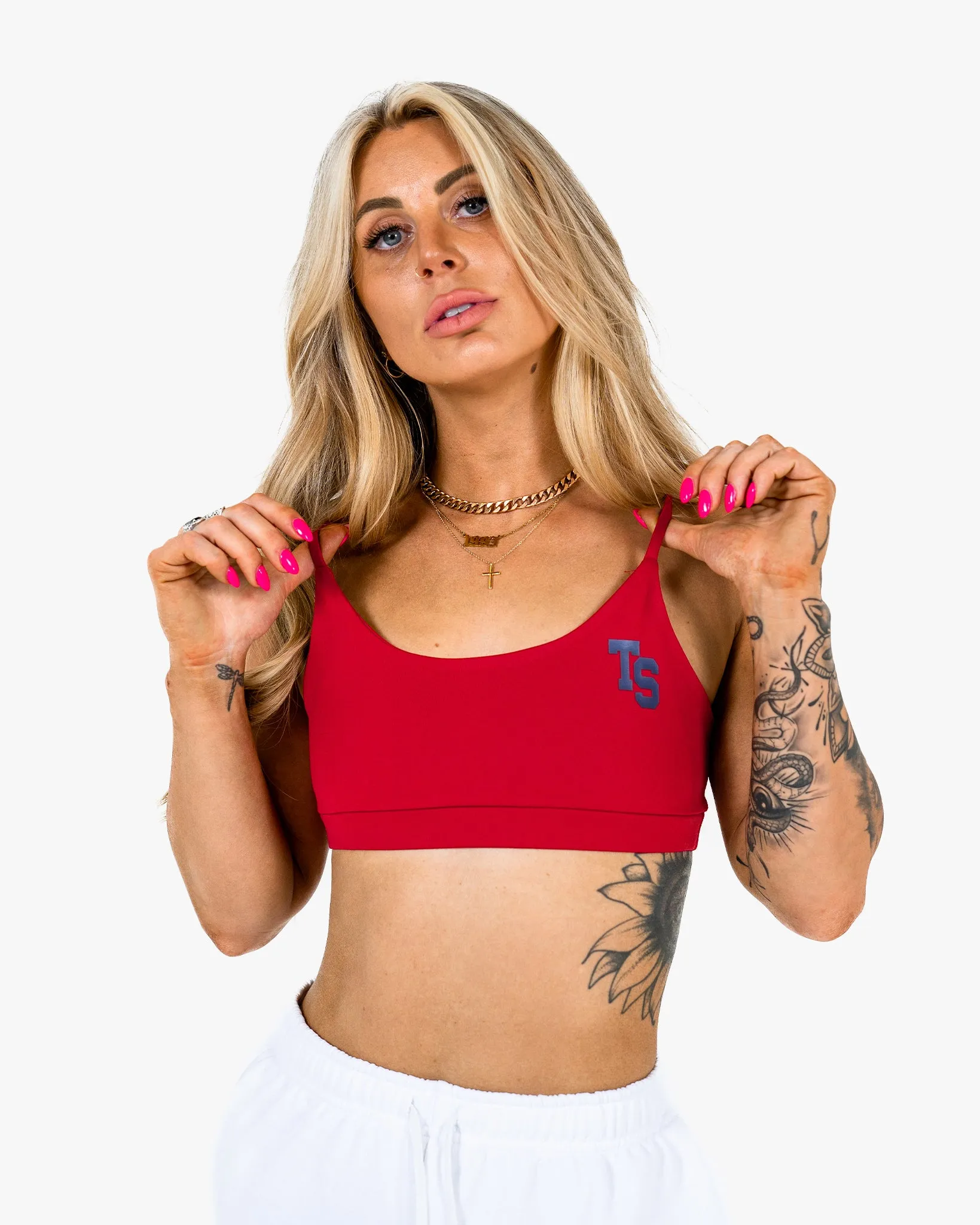 WKND Everyday Bra - Red w/ Navy