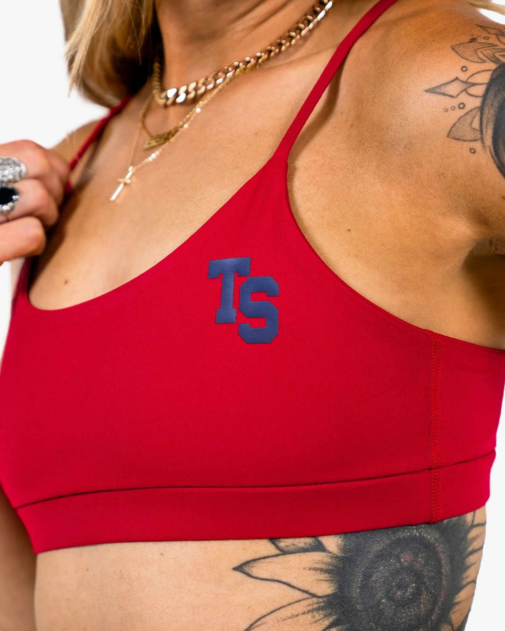 WKND Everyday Bra - Red w/ Navy