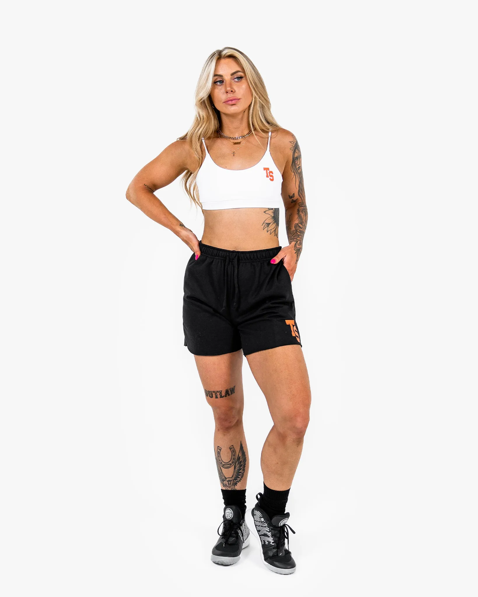 WKND Leisure Short - Black w/ Orange