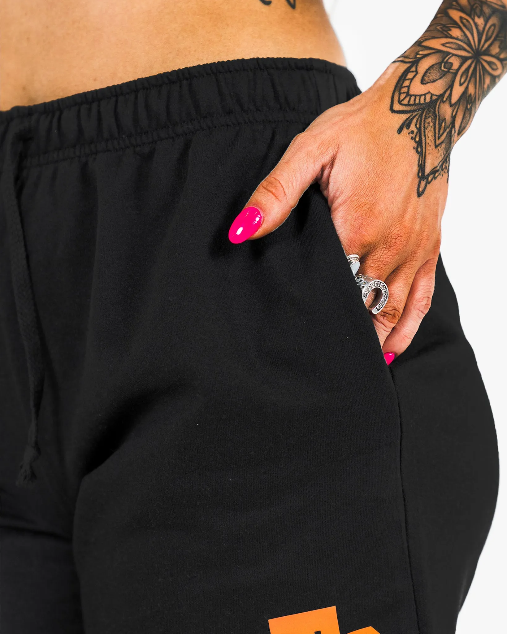 WKND Leisure Short - Black w/ Orange