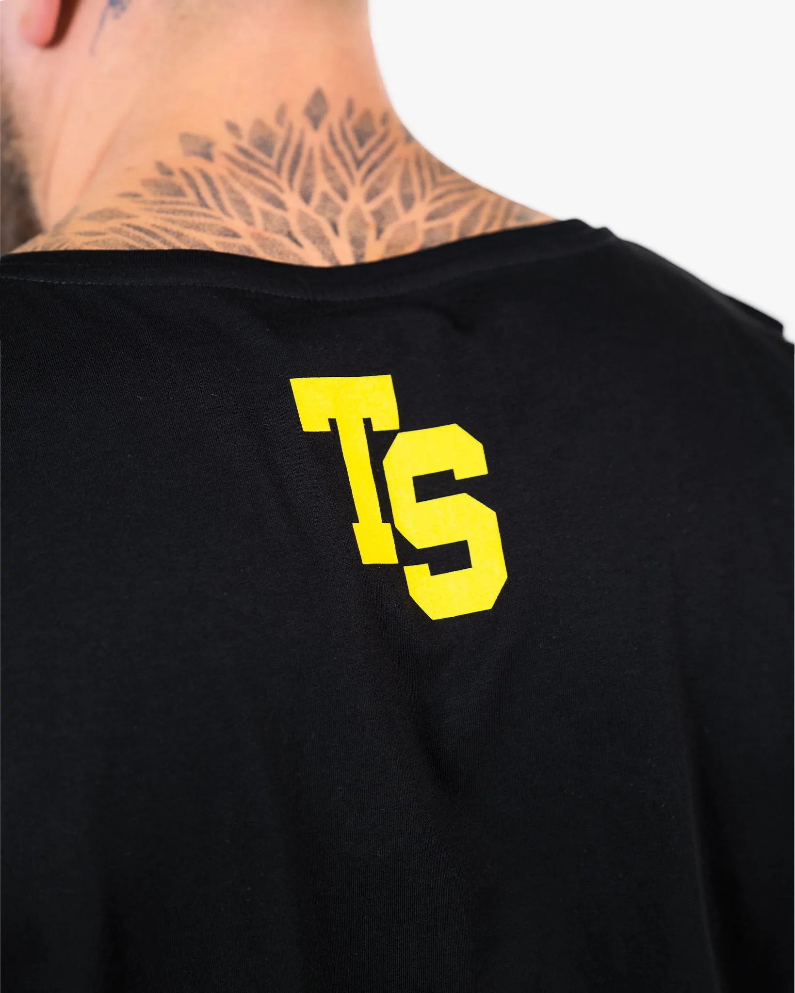WKND Relaxed Tank - Black w/ Yellow