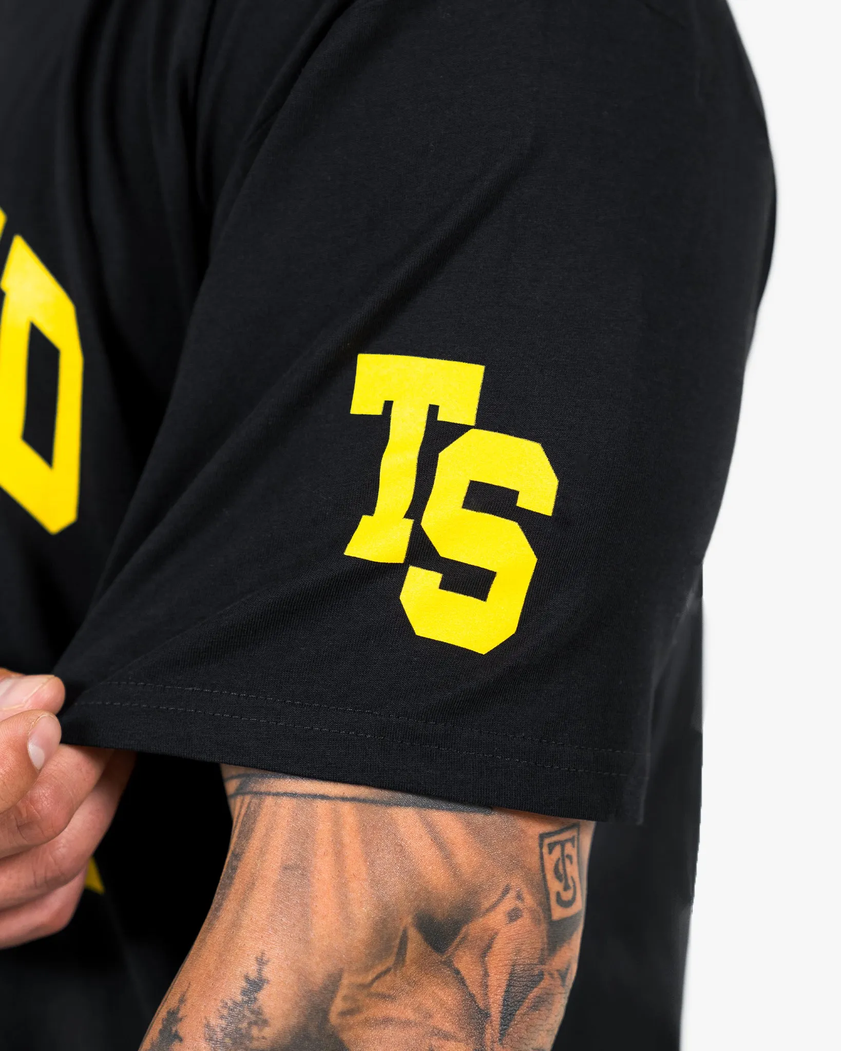 WKND Staple Tee - Black w/Yellow