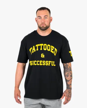 WKND Staple Tee - Black w/Yellow