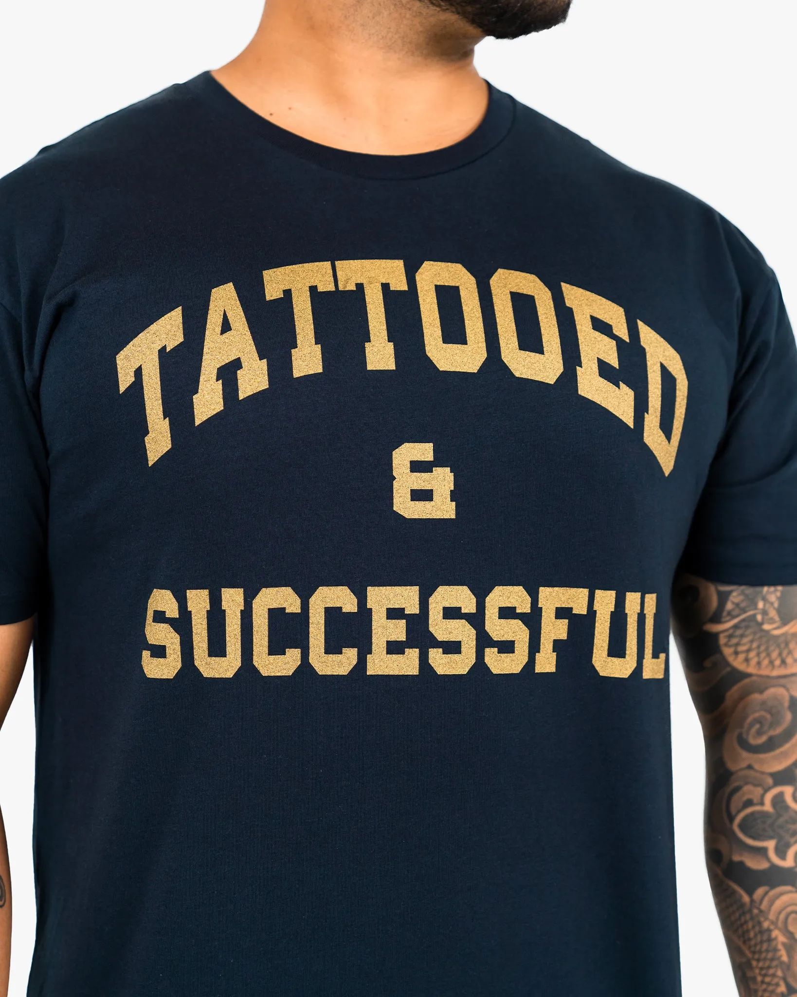WKND Staple Tee - Navy w/ Gold