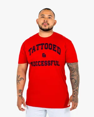WKND Staple Tee - Red w/ Navy