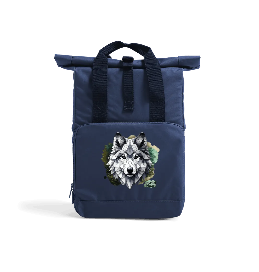 Wolf Wilderness Recycled Roll-Top Backpack