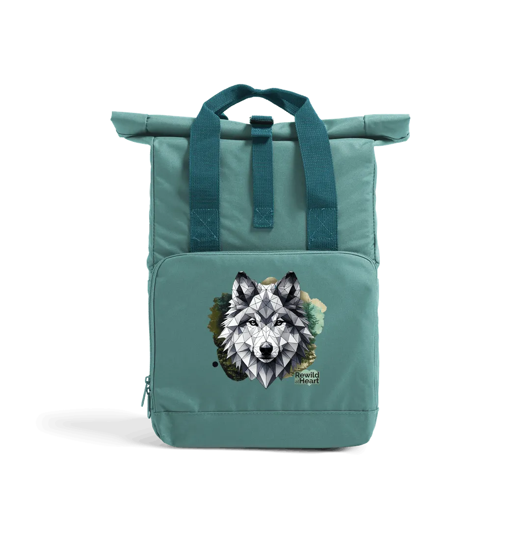 Wolf Wilderness Recycled Roll-Top Backpack