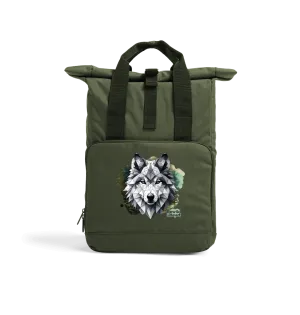 Wolf Wilderness Recycled Roll-Top Backpack