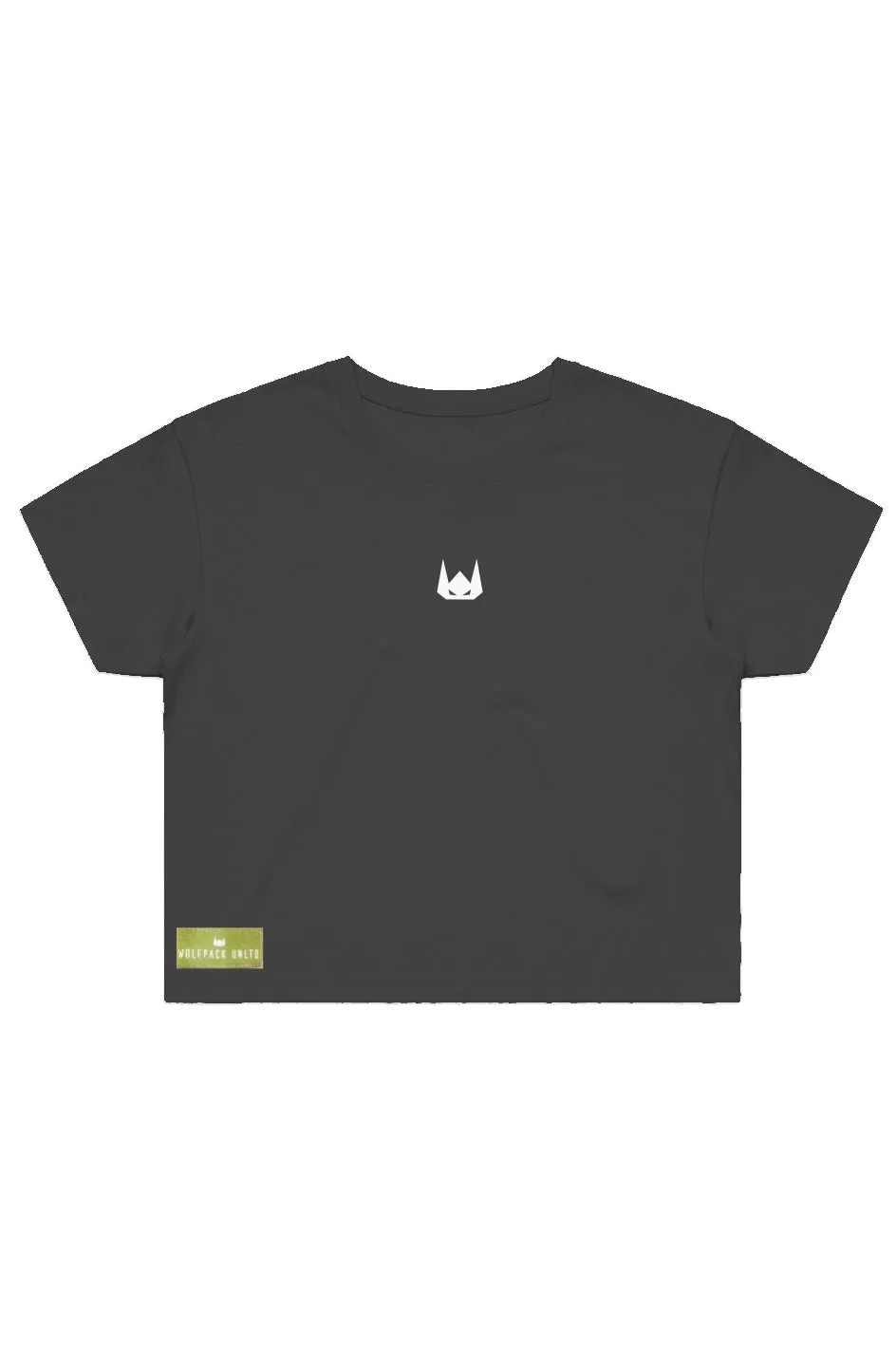 WOLFPACK UNLTD WOMEN'S "STATEMENT"  PREMIUM CROP TEE S/S | BLACK