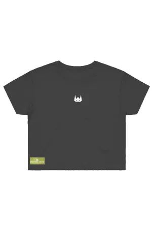 WOLFPACK UNLTD WOMEN'S "STATEMENT"  PREMIUM CROP TEE S/S | BLACK