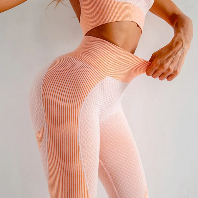 Women Fitness Sport Yoga Suit Seamless Women Yoga Sets Long Sleeve Yoga Clothing Female Sport Gym Suits Wear Running Clothes