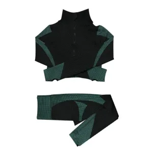 Women Fitness Sport Yoga Suit Seamless Women Yoga Sets Long Sleeve Yoga Clothing Female Sport Gym Suits Wear Running Clothes