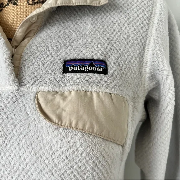Women's Patagonia Re-Tool Snap-T Fleece Pullover (Raw Linen White X-Dye)