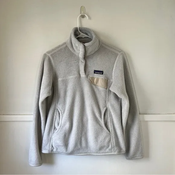 Women's Patagonia Re-Tool Snap-T Fleece Pullover (Raw Linen White X-Dye)