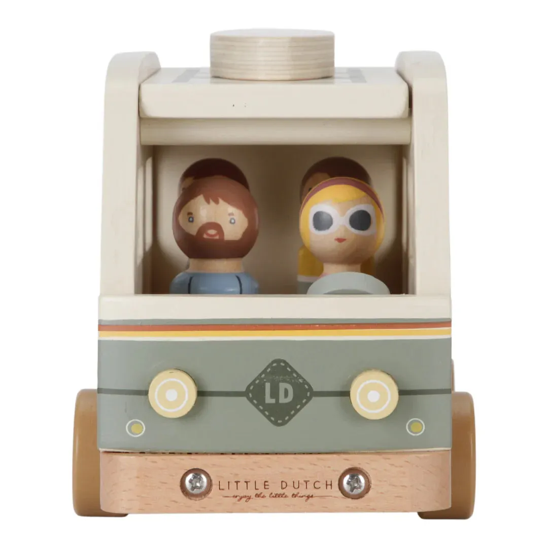 Wooden Vintage Campervan Toy - 18M 