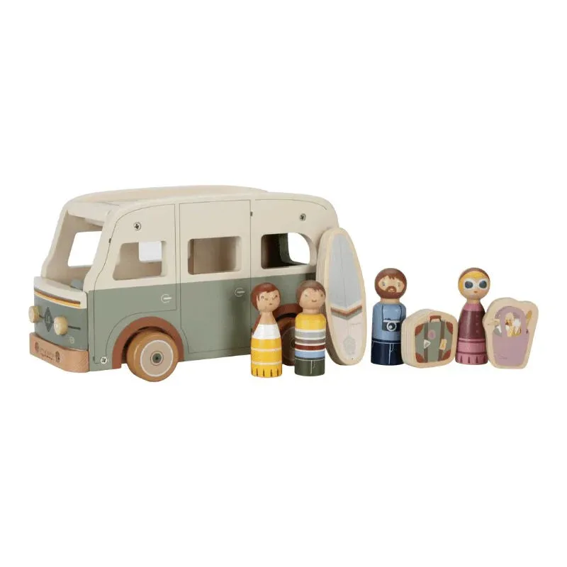 Wooden Vintage Campervan Toy - 18M 