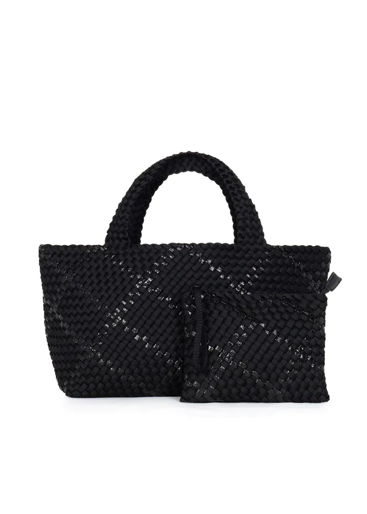 WOVEN TOTE-BLACK