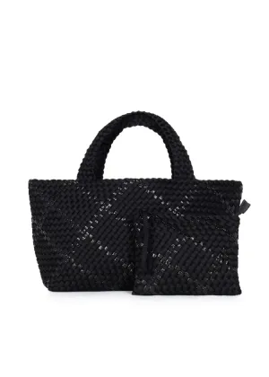 WOVEN TOTE-BLACK
