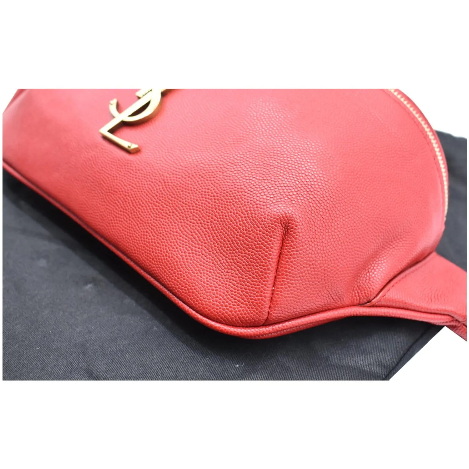YVES SAINT LAURENT Classic Monogram Leather Belt Bag Red