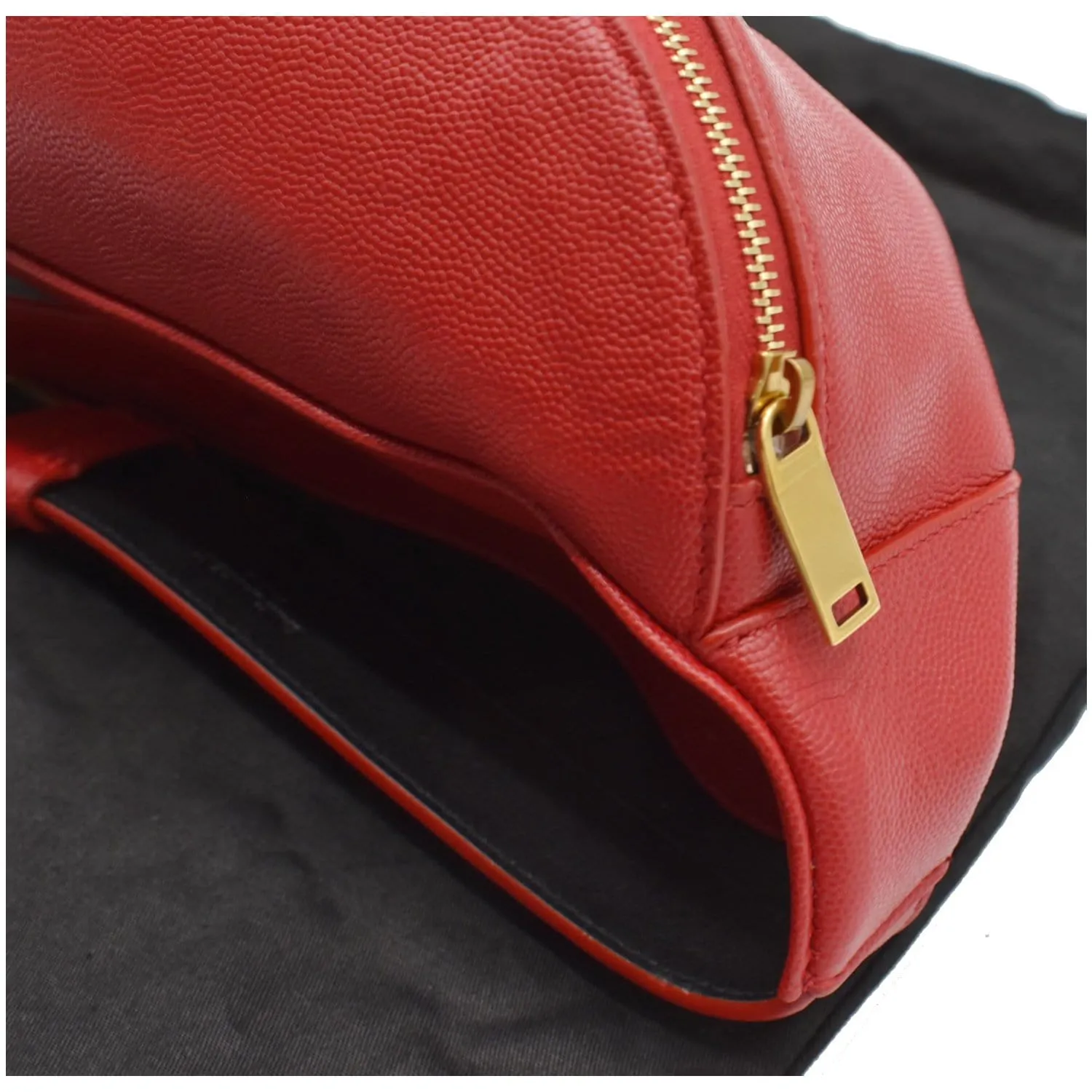 YVES SAINT LAURENT Classic Monogram Leather Belt Bag Red
