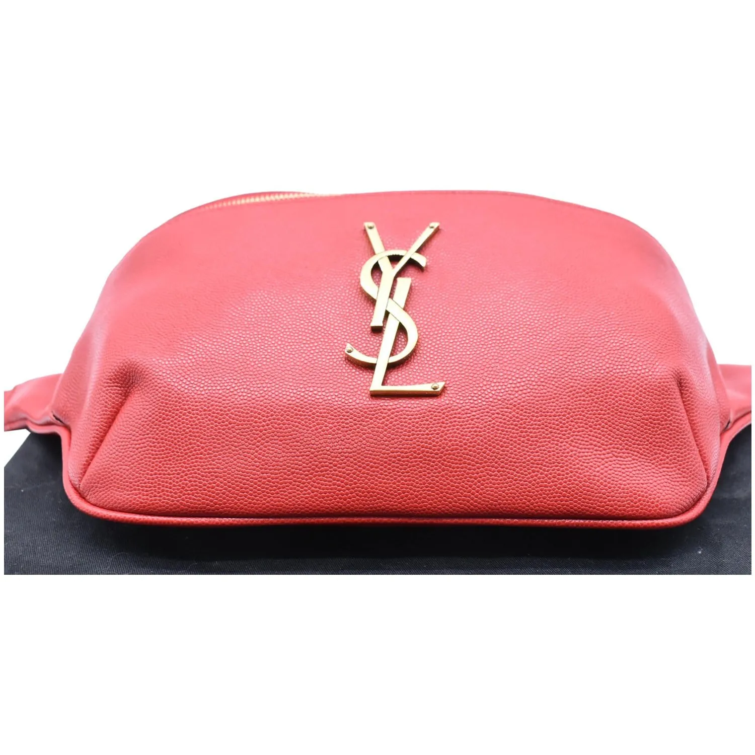 YVES SAINT LAURENT Classic Monogram Leather Belt Bag Red