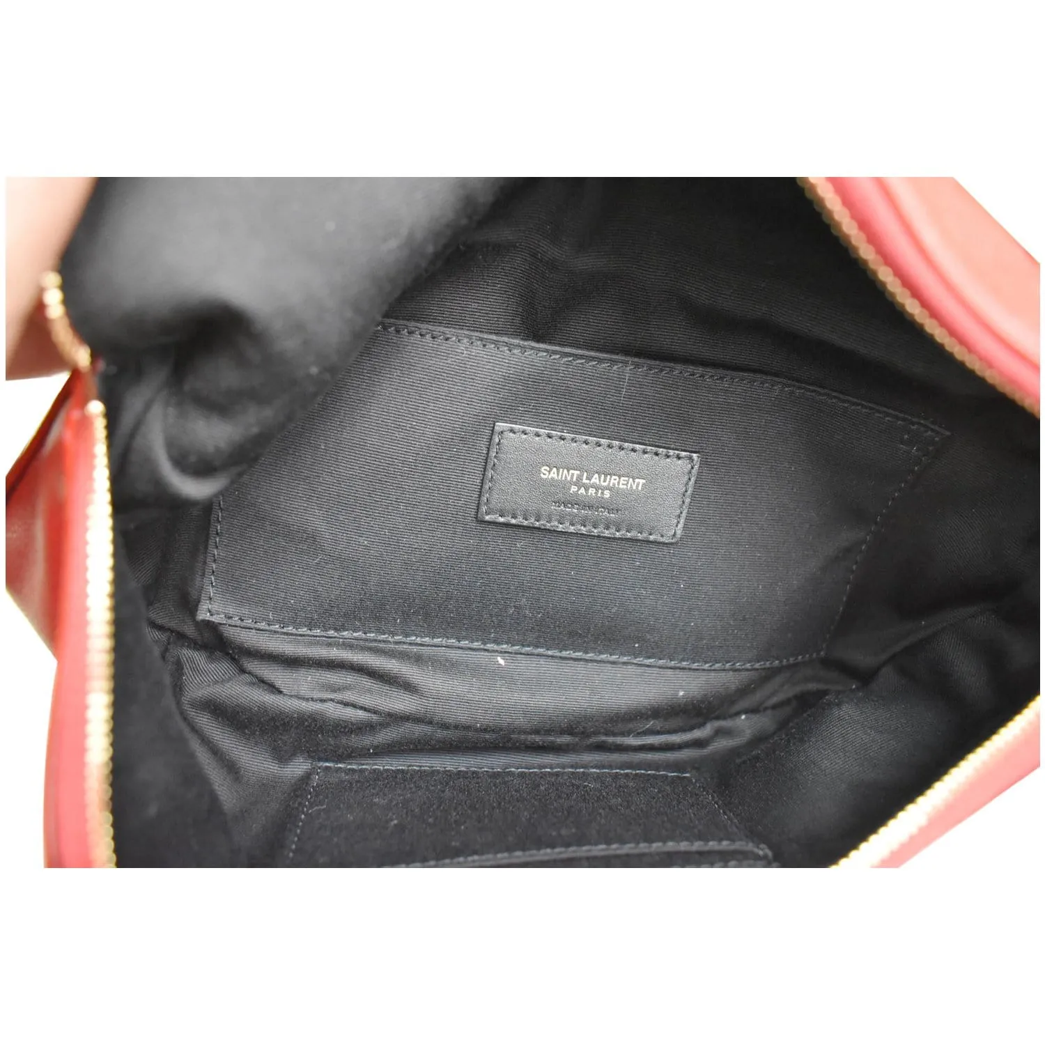 YVES SAINT LAURENT Classic Monogram Leather Belt Bag Red