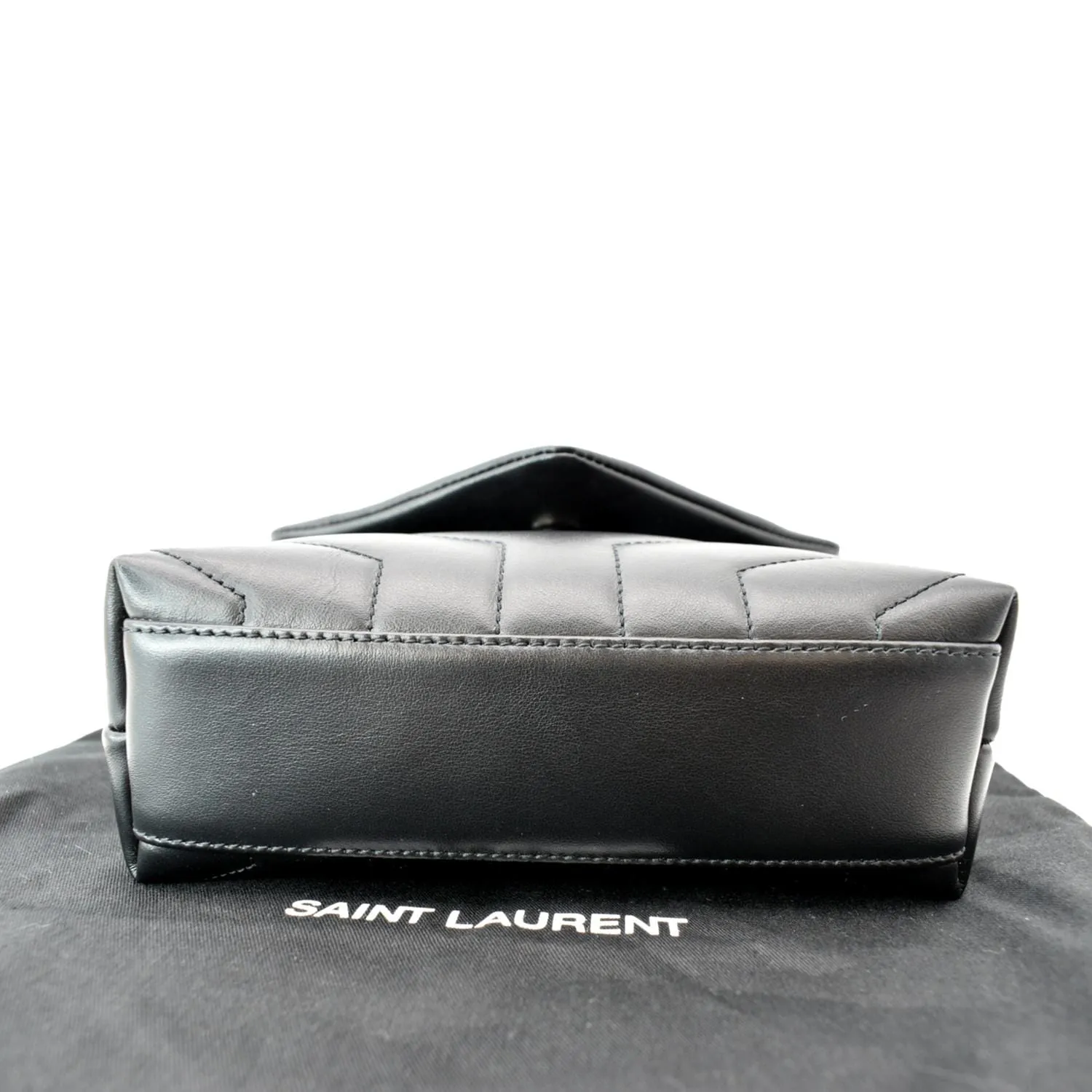 YVES SAINT LAURENT Loulou Toy Matelasse Leather Crossbody Bag Black
