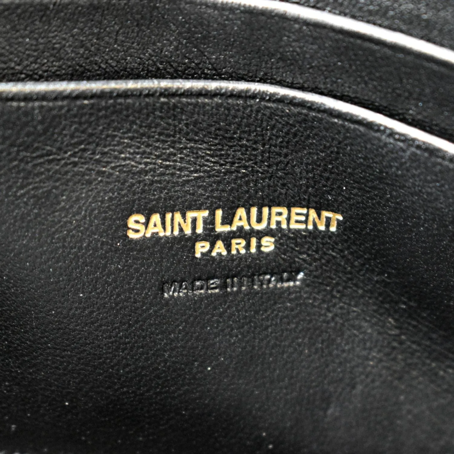 YVES SAINT LAURENT Mini Lou Leather Camera Crossbody Bag Black