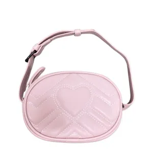 Zomi Gems Quilted Heart Belt Bag - Pink