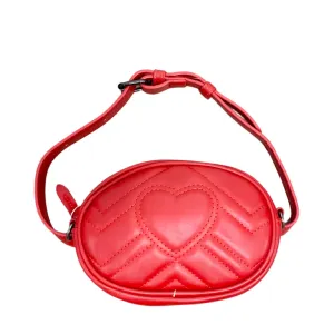 Zomi Gems Quilted Heart Belt Bag - Red